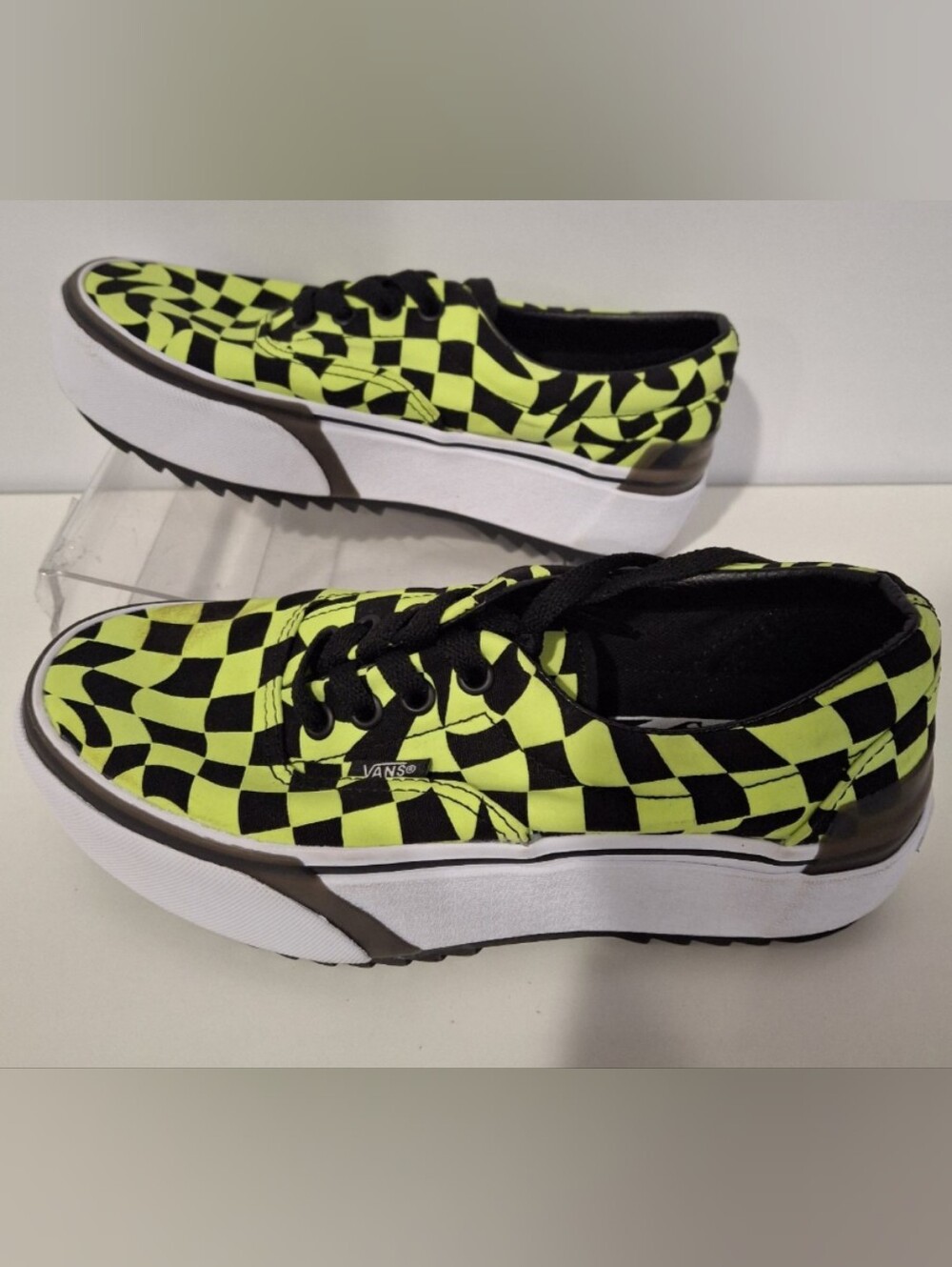Vans Era Stacked "Warp Check" (Glow-in-the-Dark) Platform Sneakers Size 6 - Picture 2 of 8